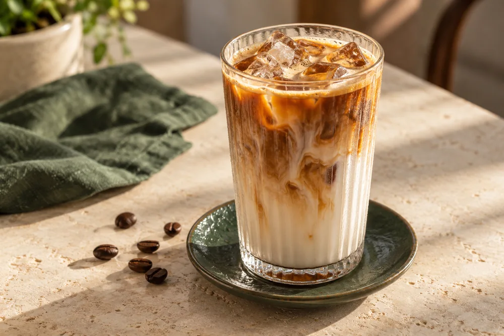Illustrative iced latte